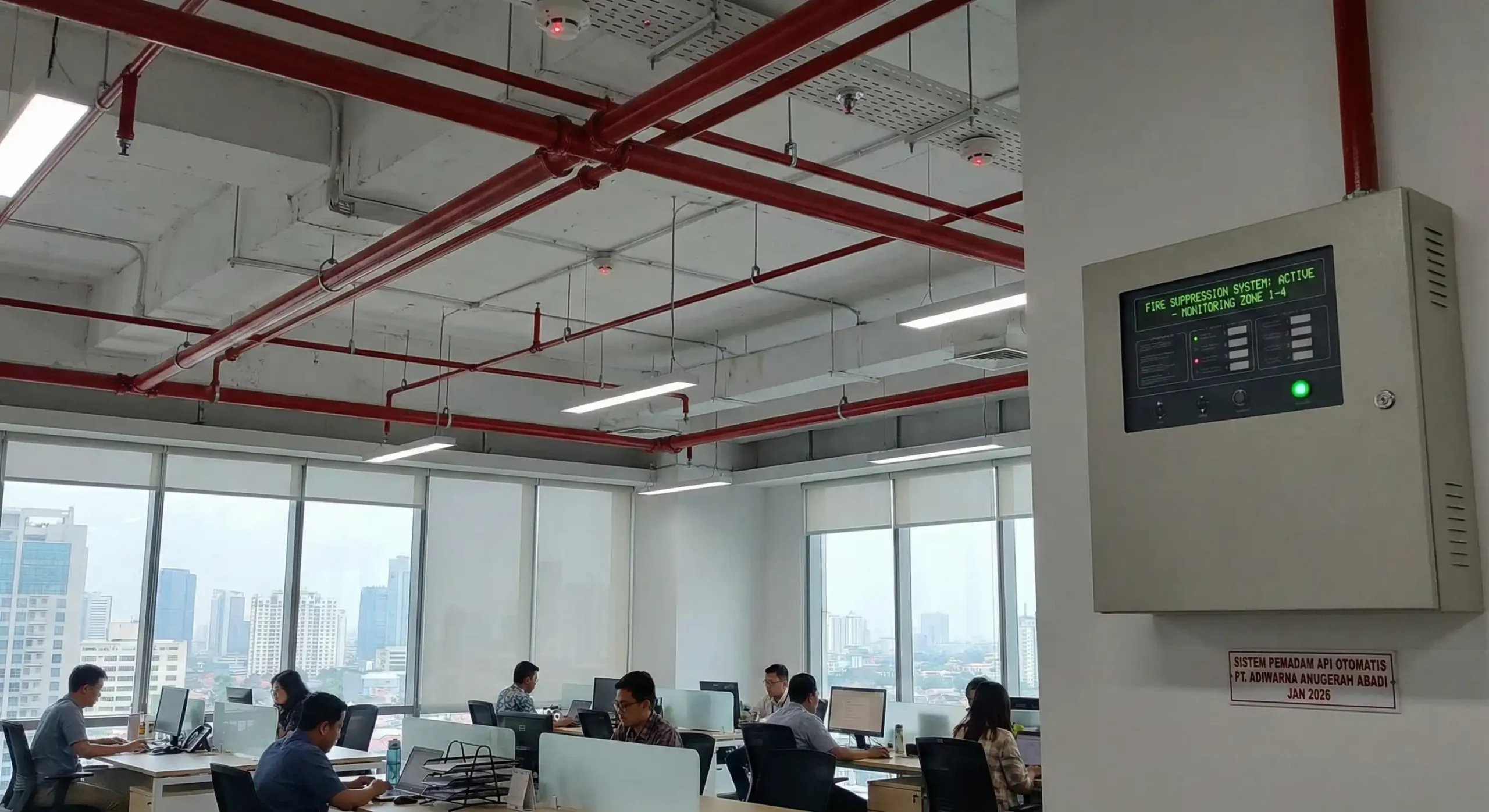 sistem pemadam api otomatis untuk gedung dan fasilitas industri